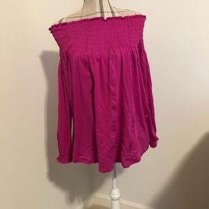 LAUREN RALPH LAUREN OFF THE SHOULDER TOP